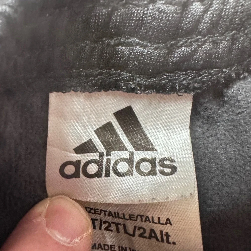 Adidas Joggers Kids 2T Charcoal Grey‎ AK5800 HCM077 3-Stripe Elastic Waist Pants